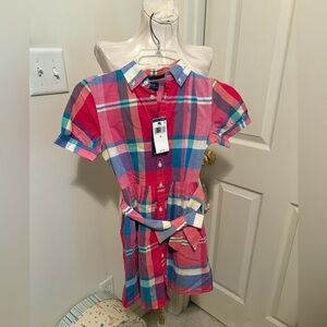 Polo by Ralph Lauren Multicolor Plaid dress s/s $75 size 10